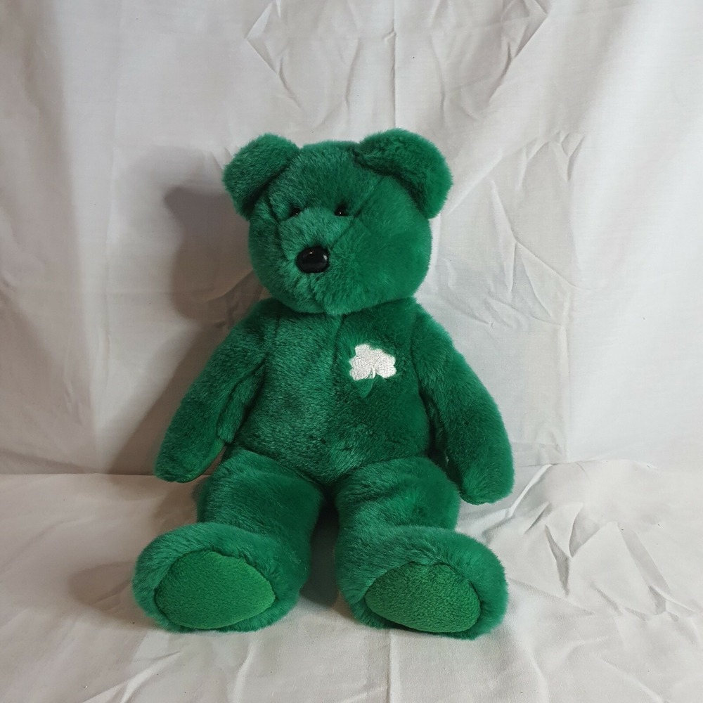 Ty Beanie Buddies Erin the Bear Green Shamrock St Patricks Day Plush 14'
